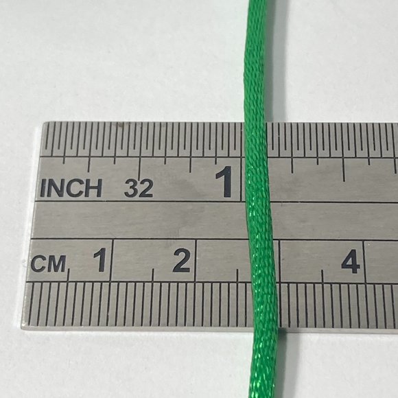 Green Rat Tail Cord Trim Ribbon 12 Rolls Offray Crafts Scrapbook Gift Wrap 1/8" - Picture 7 of 16